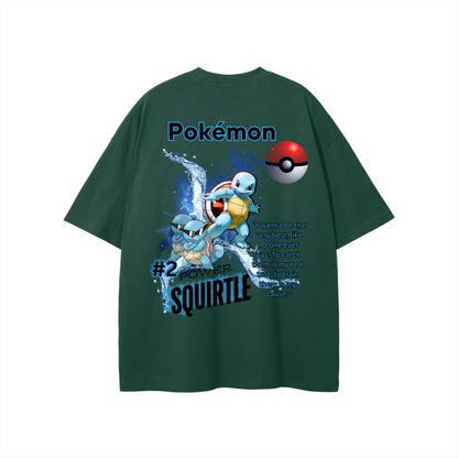 Squirtle Streetwear Unisex Solid Color Loose Fit FOG T-Shirt