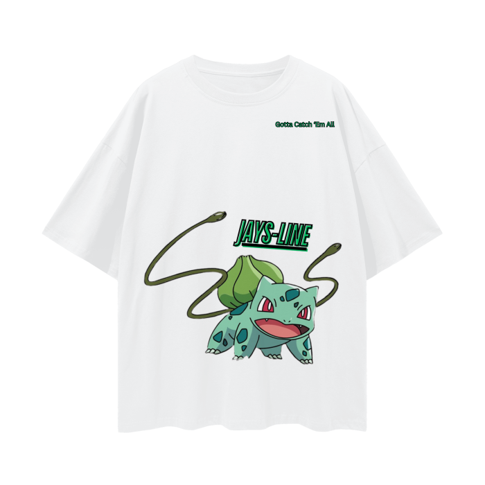 Bulbasaur Oversize Deep Drop Shoulder Tee - 190 GSM