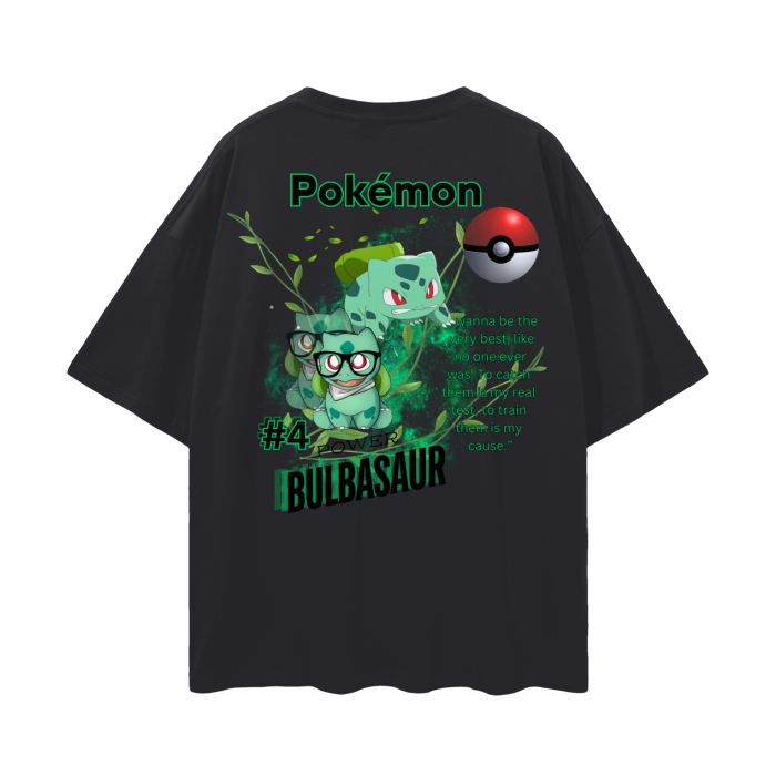 Bulbasaur Oversize Deep Drop Shoulder Tee - 190 GSM