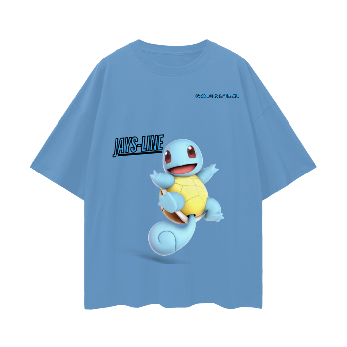 Squirtle Oversize Deep Drop Shoulder Tee - 190 GSM