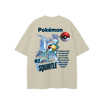 Squirtle Streetwear Unisex Solid Color Loose Fit FOG T-Shirt