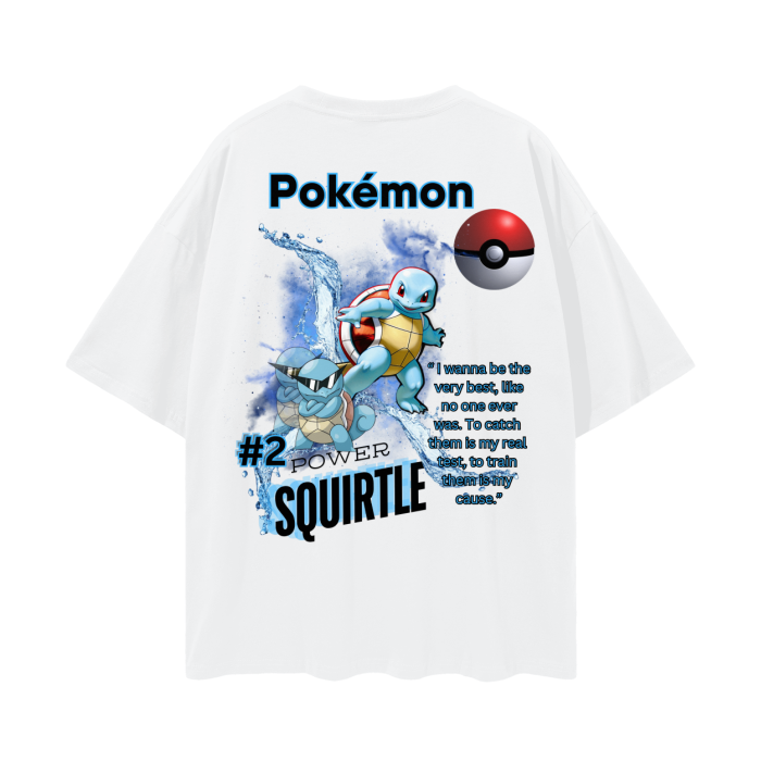 Squirtle Oversize Deep Drop Shoulder Tee - 190 GSM