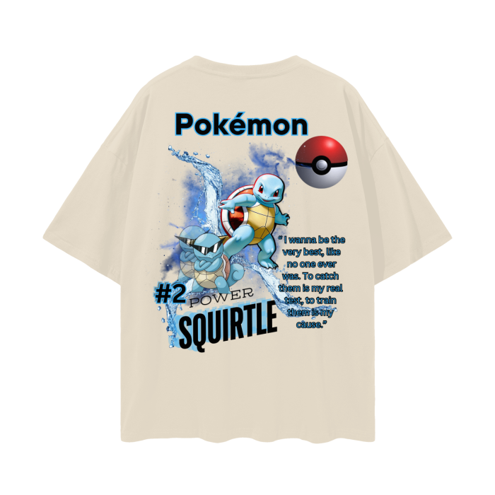 Squirtle Oversize Deep Drop Shoulder Tee - 190 GSM