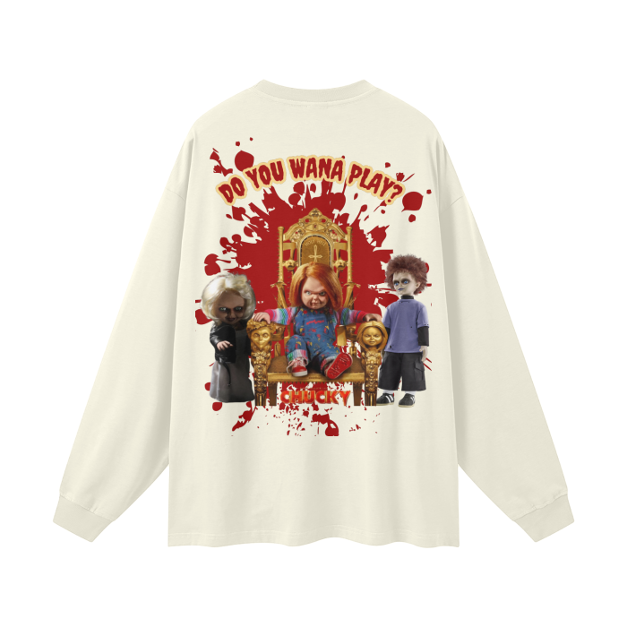 “ Chucky “ Streetwear Unisex 305G FOG 100% Cotton Long Sleeve Tee