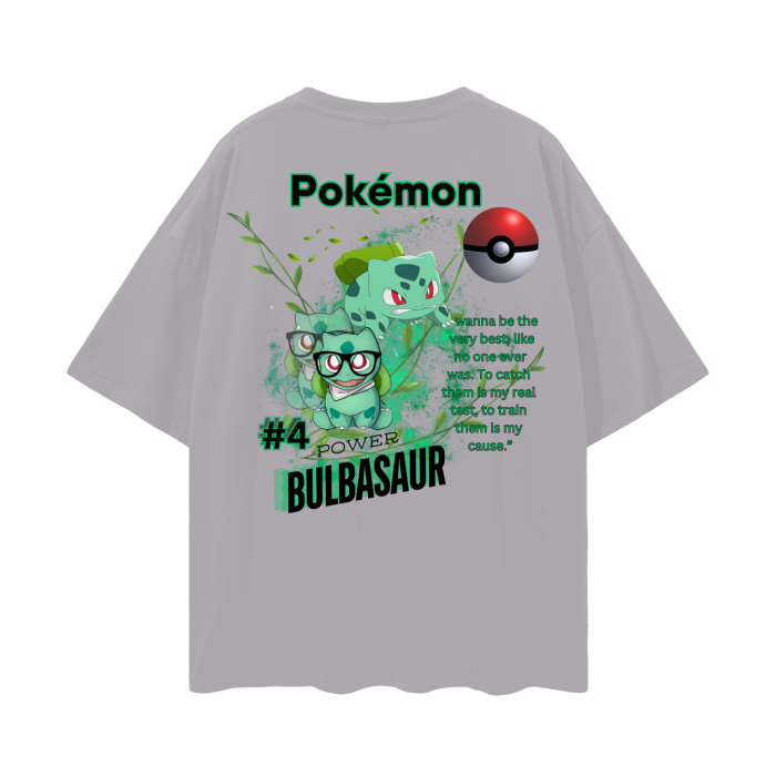 Bulbasaur Oversize Deep Drop Shoulder Tee - 190 GSM