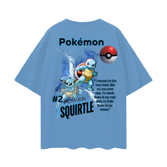 Squirtle Oversize Deep Drop Shoulder Tee - 190 GSM