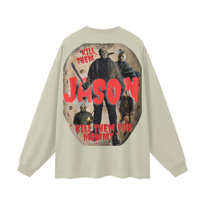 “ Jason “ Streetwear Unisex 305G FOG 100% Cotton Long Sleeve Tee