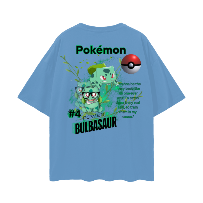 Bulbasaur Oversize Deep Drop Shoulder Tee - 190 GSM