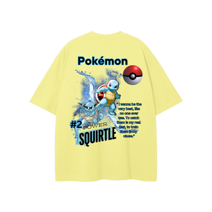 Squirtle Streetwear Unisex Solid Color Loose Fit FOG T-Shirt