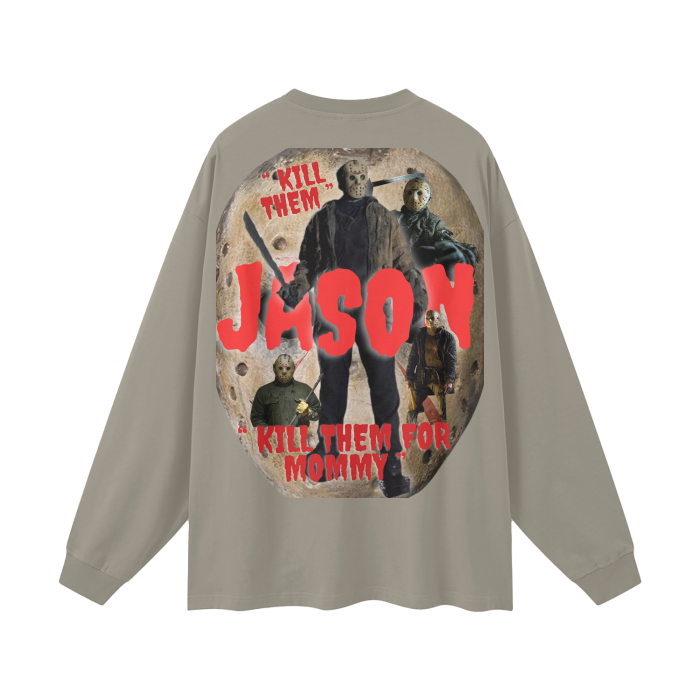 “ Jason “ Streetwear Unisex 305G FOG 100% Cotton Long Sleeve Tee