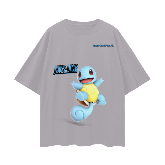 Squirtle Oversize Deep Drop Shoulder Tee - 190 GSM