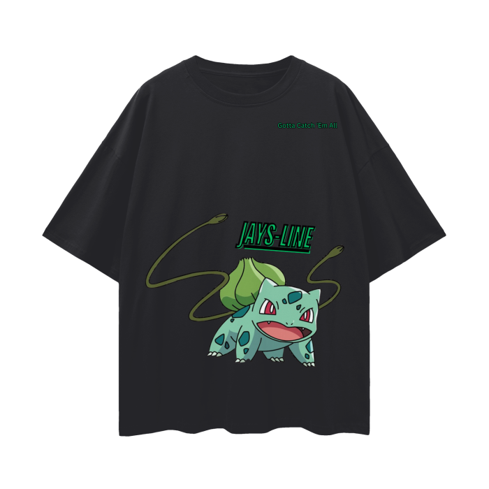 Bulbasaur Oversize Deep Drop Shoulder Tee - 190 GSM