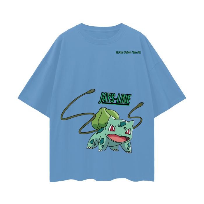 Bulbasaur Oversize Deep Drop Shoulder Tee - 190 GSM