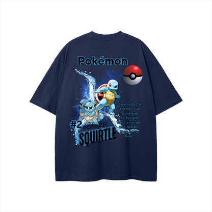 Squirtle Streetwear Unisex Solid Color Loose Fit FOG T-Shirt