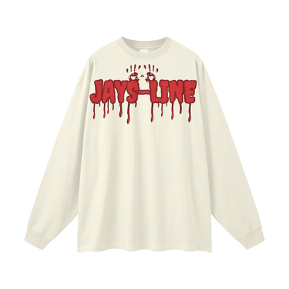 Terrifier Streetwear Unisex 305G FOG 100% Cotton Long Sleeve Tee