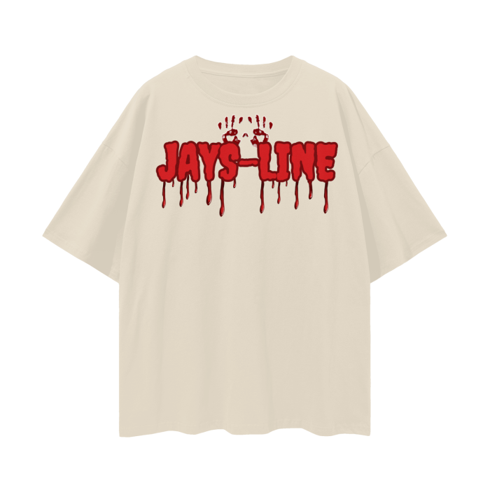 “ Freddy Krueger” Oversize Deep Drop Shoulder Tee - 190 GSM