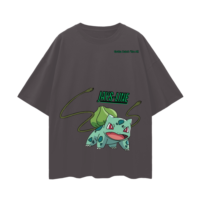 Bulbasaur Oversize Deep Drop Shoulder Tee - 190 GSM