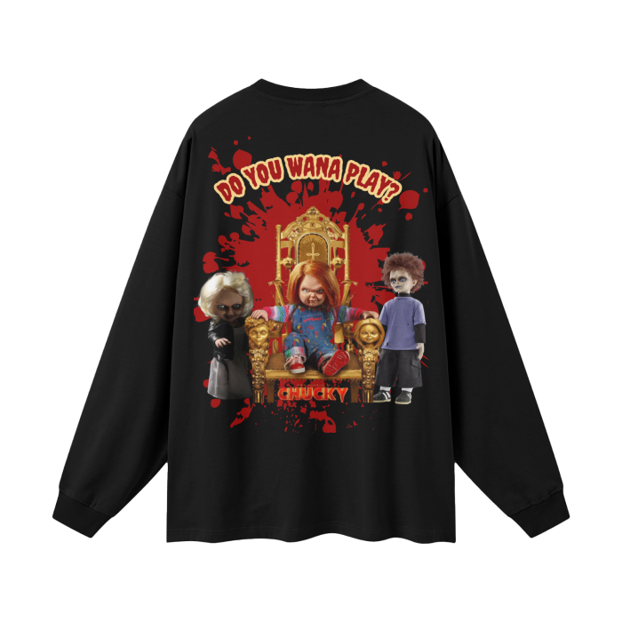 “ Chucky “ Streetwear Unisex 305G FOG 100% Cotton Long Sleeve Tee