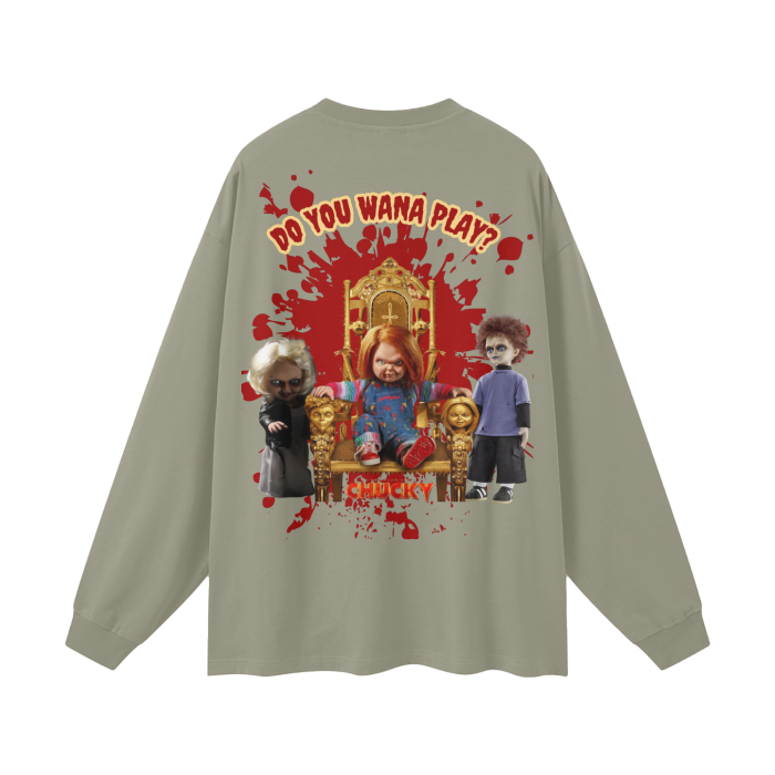 “ Chucky “ Streetwear Unisex 305G FOG 100% Cotton Long Sleeve Tee