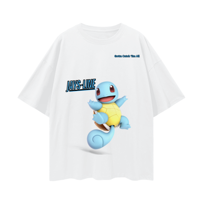 Squirtle Oversize Deep Drop Shoulder Tee - 190 GSM