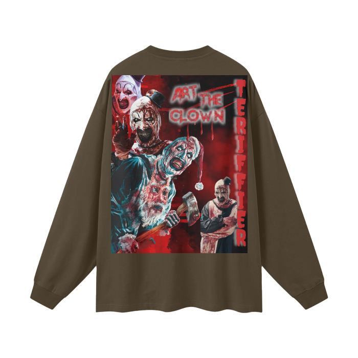 Terrifier Streetwear Unisex 305G FOG 100% Cotton Long Sleeve Tee