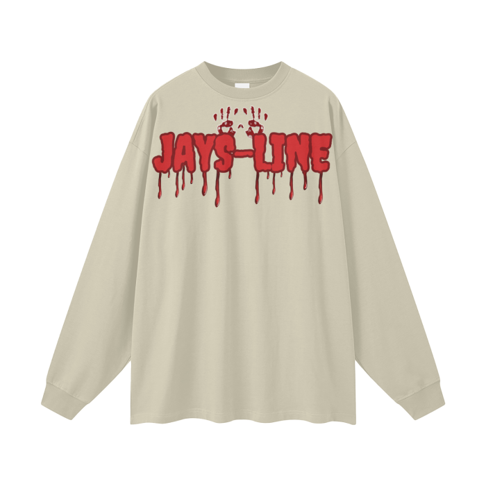 “ Jason “ Streetwear Unisex 305G FOG 100% Cotton Long Sleeve Tee