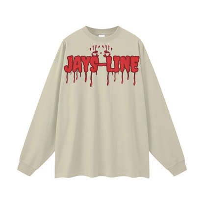 “ Jason “ Streetwear Unisex 305G FOG 100% Cotton Long Sleeve Tee