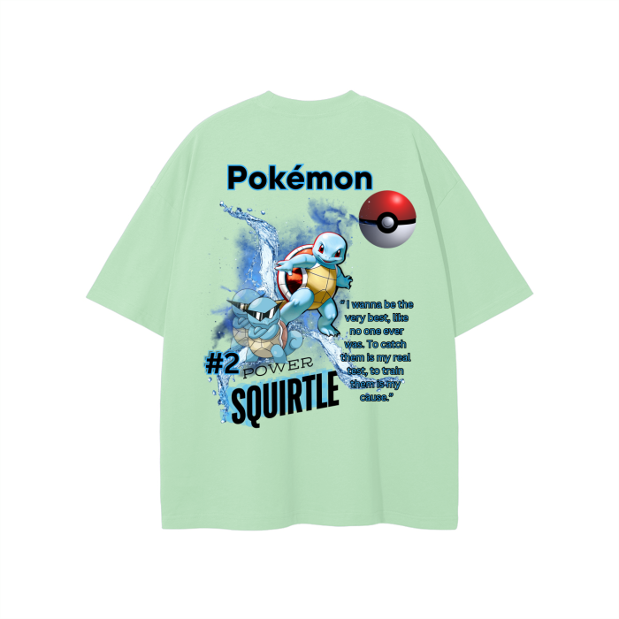 Squirtle Streetwear Unisex Solid Color Loose Fit FOG T-Shirt