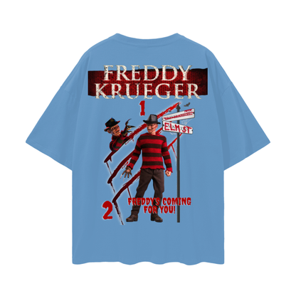 “ Freddy Krueger” Oversize Deep Drop Shoulder Tee - 190 GSM