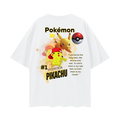 Pikachu Oversize Deep Drop Shoulder Tee - 190 GSM