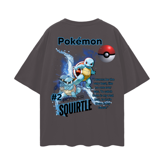 Squirtle Oversize Deep Drop Shoulder Tee - 190 GSM