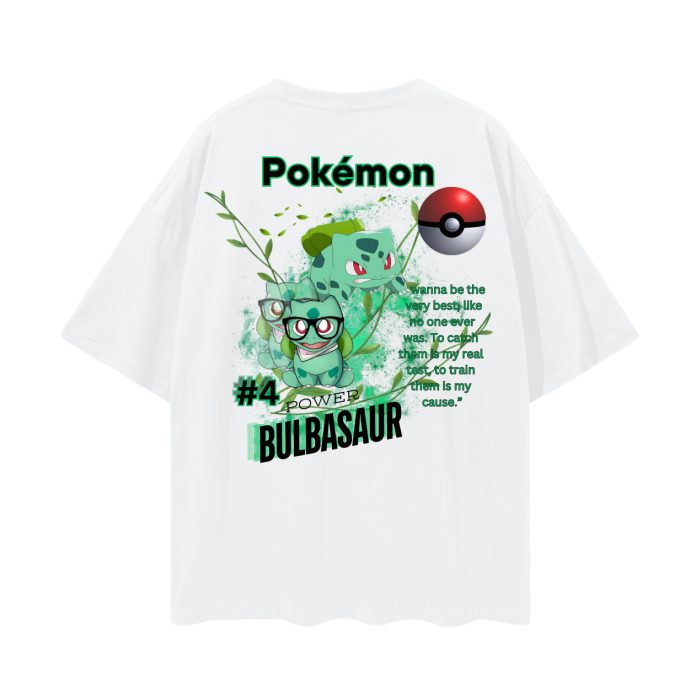 Bulbasaur Oversize Deep Drop Shoulder Tee - 190 GSM