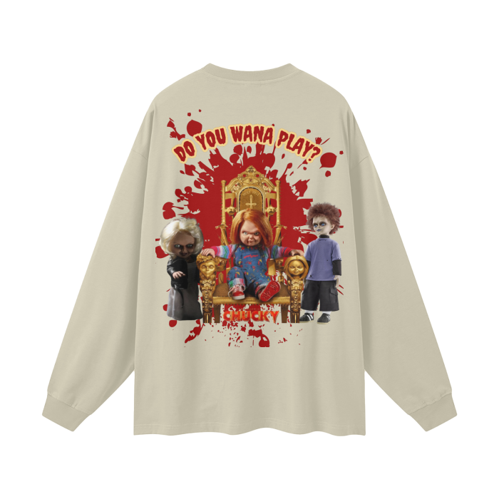 “ Chucky “ Streetwear Unisex 305G FOG 100% Cotton Long Sleeve Tee