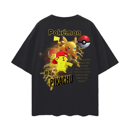 Pikachu Oversize Deep Drop Shoulder Tee - 190 GSM