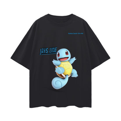 Squirtle Oversize Deep Drop Shoulder Tee - 190 GSM