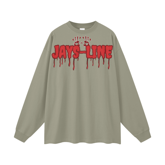 “ Jason “ Streetwear Unisex 305G FOG 100% Cotton Long Sleeve Tee