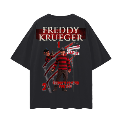 “ Freddy Krueger” Oversize Deep Drop Shoulder Tee - 190 GSM