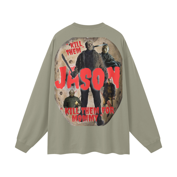 “ Jason “ Streetwear Unisex 305G FOG 100% Cotton Long Sleeve Tee