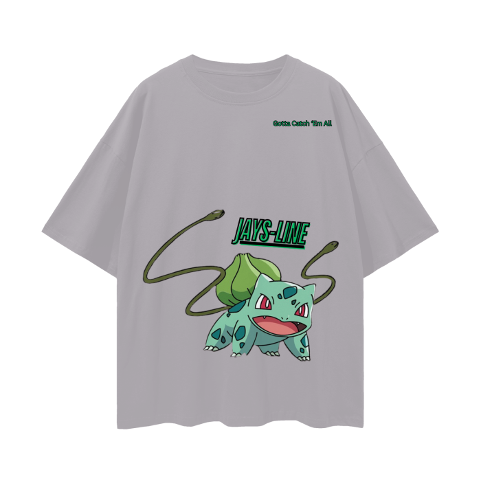 Bulbasaur Oversize Deep Drop Shoulder Tee - 190 GSM