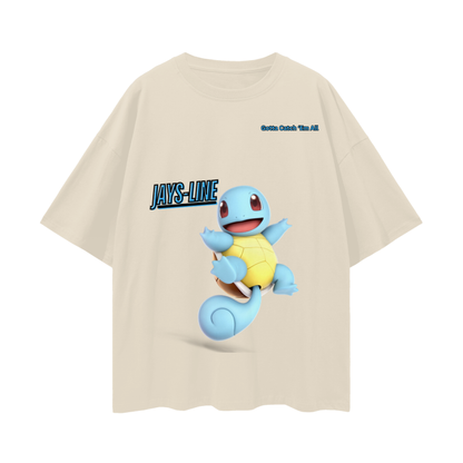 Squirtle Oversize Deep Drop Shoulder Tee - 190 GSM